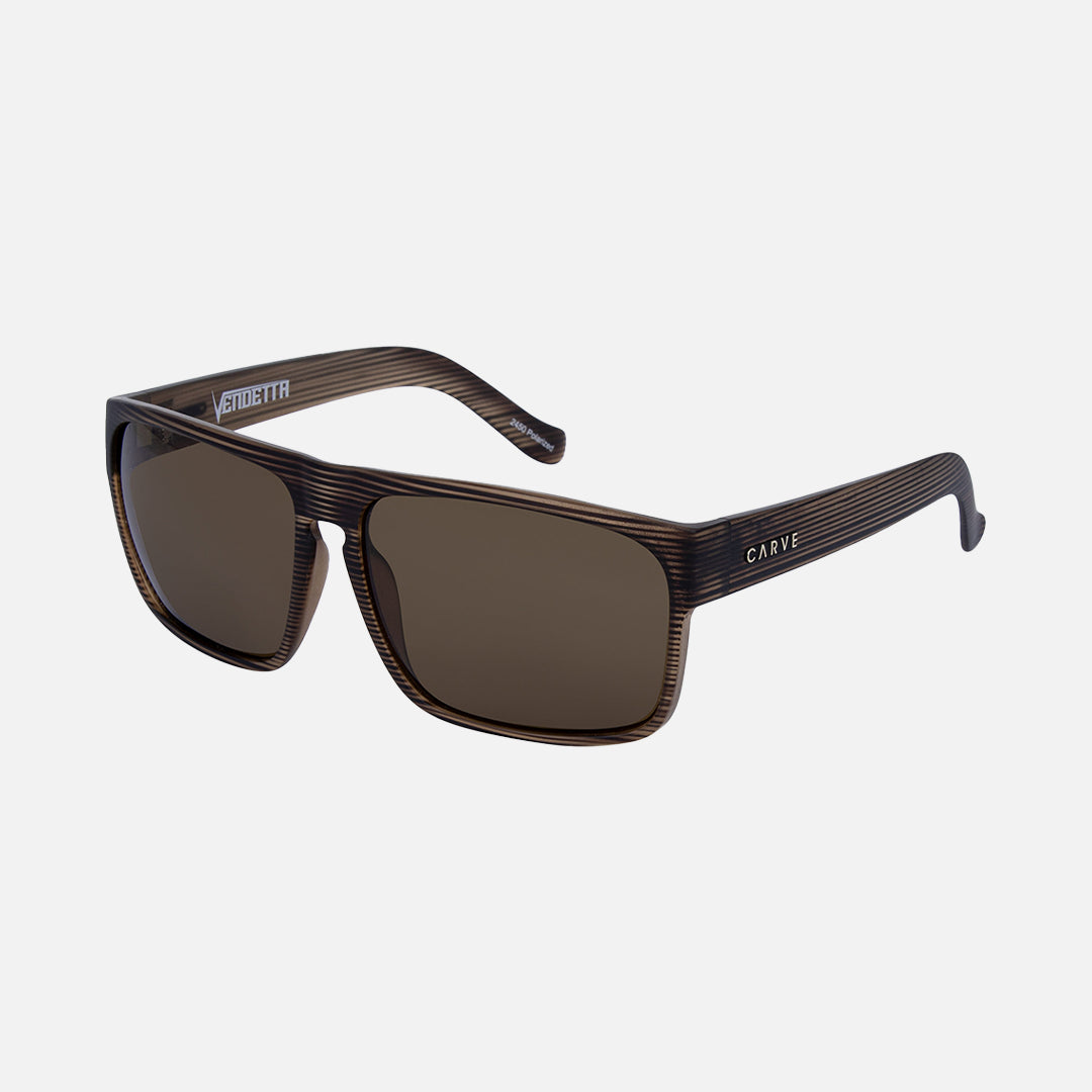 Carve Vendetta Matt Brown Translucent Streak Frame Brown Polarized Lens