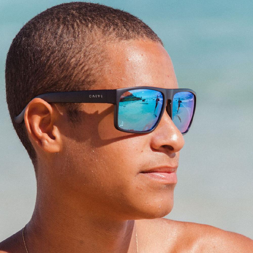 Carve Vendetta Matte Black Frame Gray Polarized Lens Blue Iridium