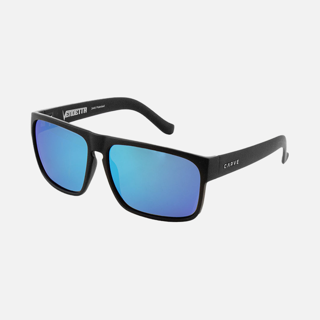Carve Vendetta Matte Black Frame Gray Polarized Lens Blue Iridium