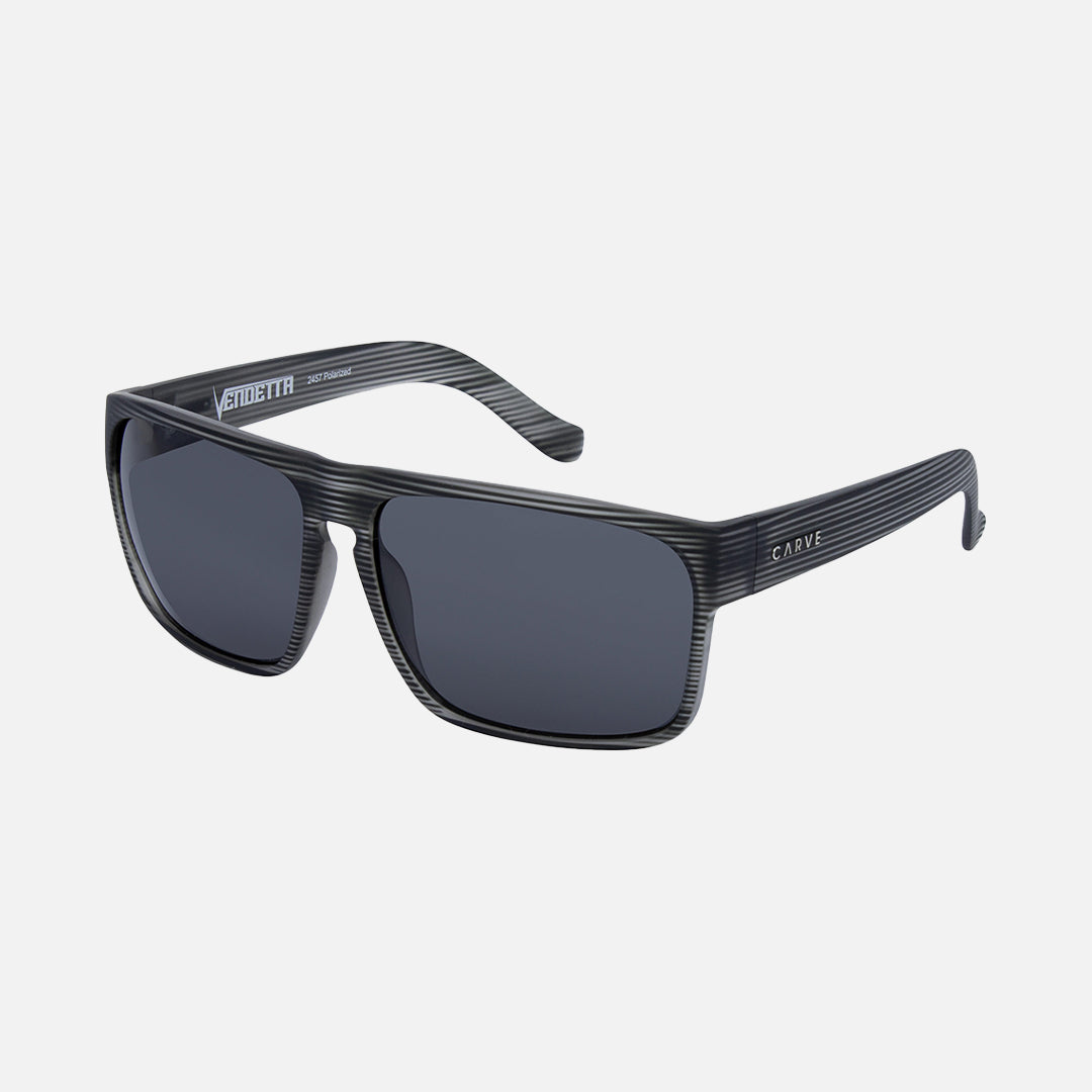 Carve Vendetta Matte Gray Translucent Streak Frame Gray Polarized Lens