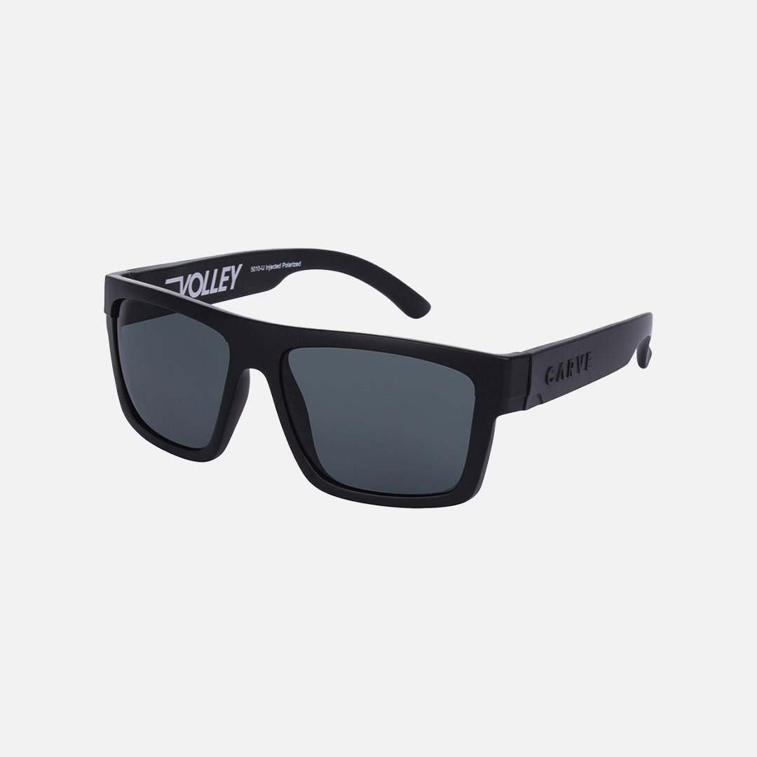 Carve Volley Floating Matt Black Frame With Grey Injected Polarized Hydrophobic Lens
