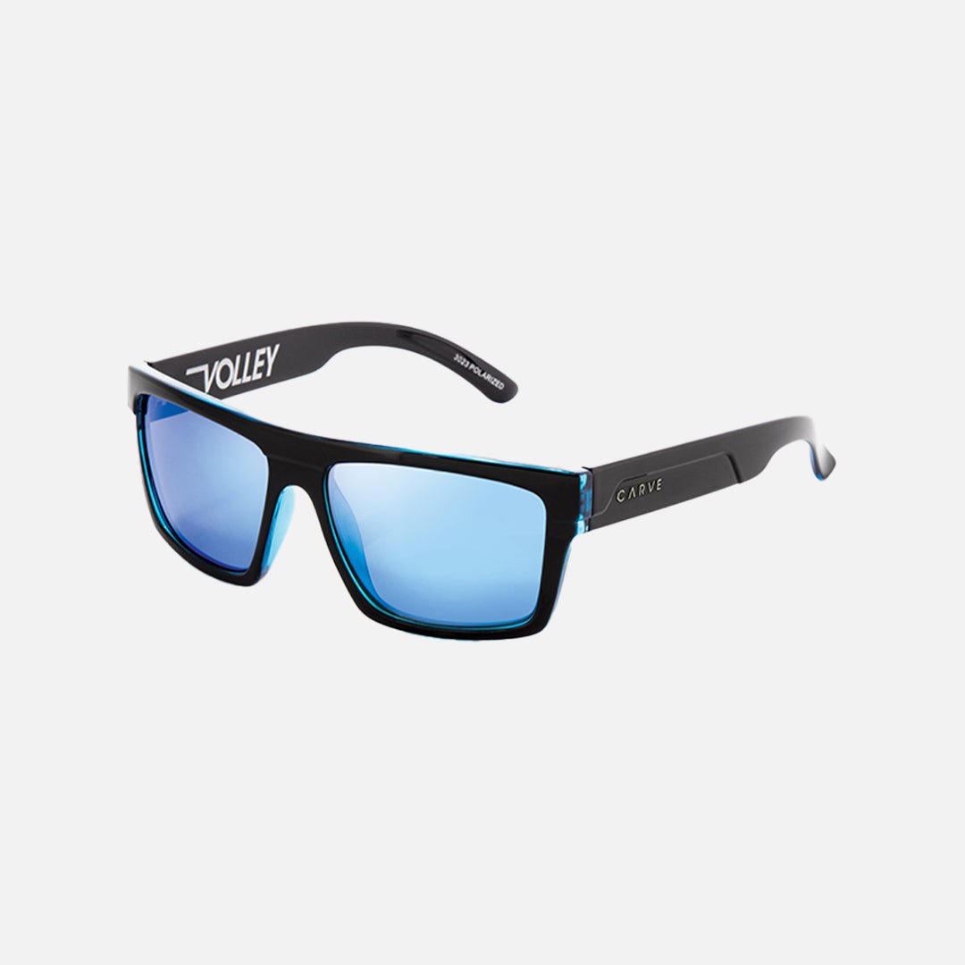 Carve Volley Polarized Iridium Gloss Black / Blue Frame Sunglasses