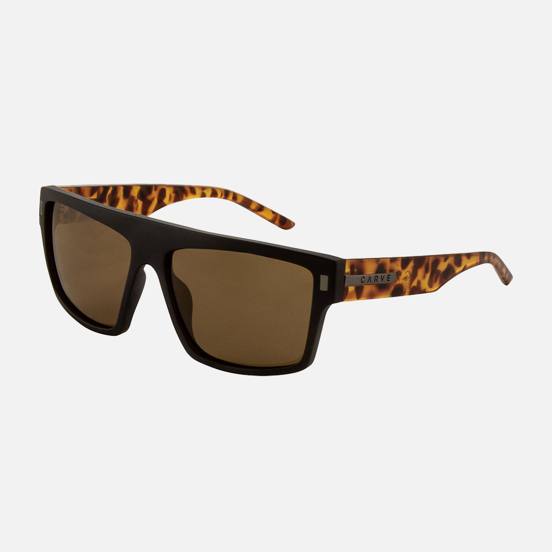 Carve Wavey XL Matt Black Gloss Dark Tort Temple Bronze Polarized Lens