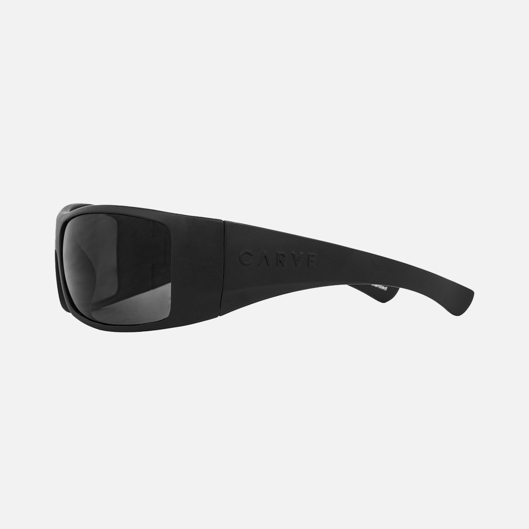 Carve Wolfpak Floating Matt Black Frame With Grey Injected Polarized Hydrophobic Lens