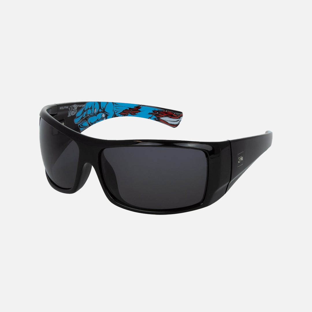 Carve Wolfpak Polarized Gloss Black Frame Sunglasses