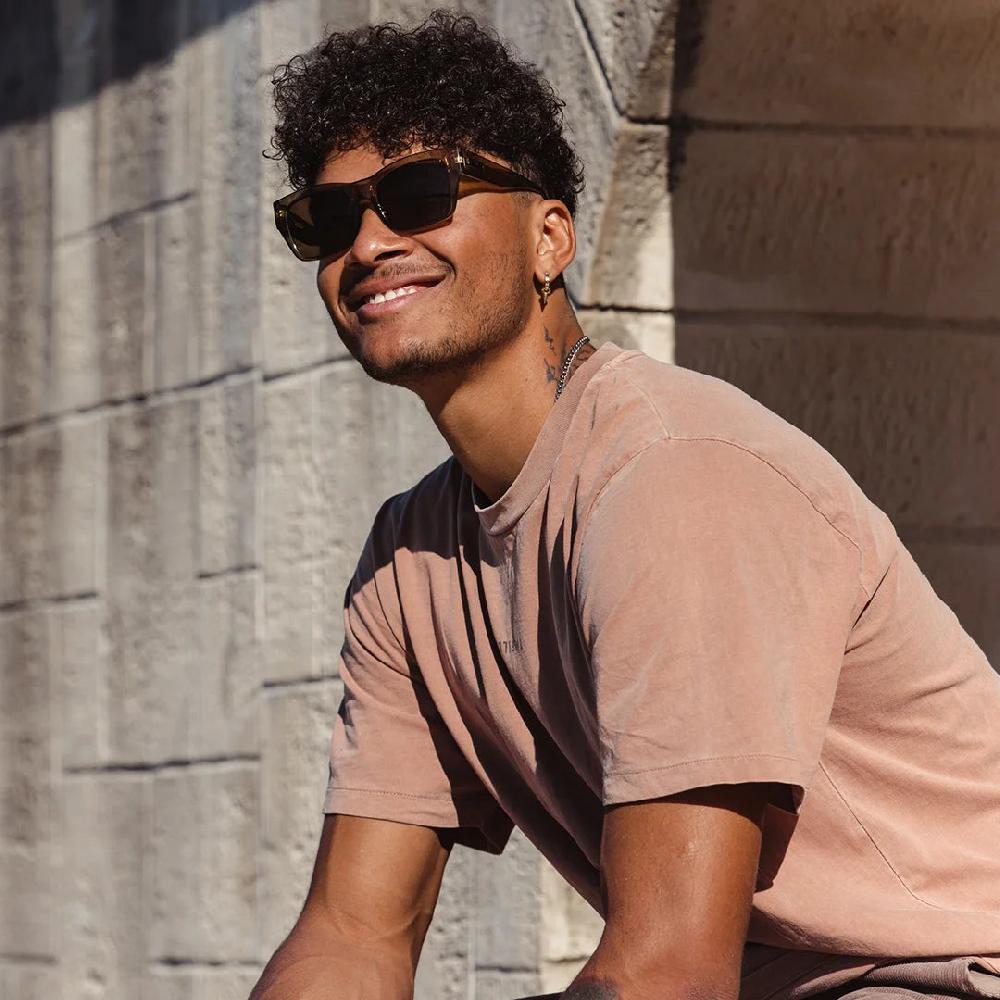 Carve Zeus Gloss Crystal Olive Leaf Frame With Brown Lens