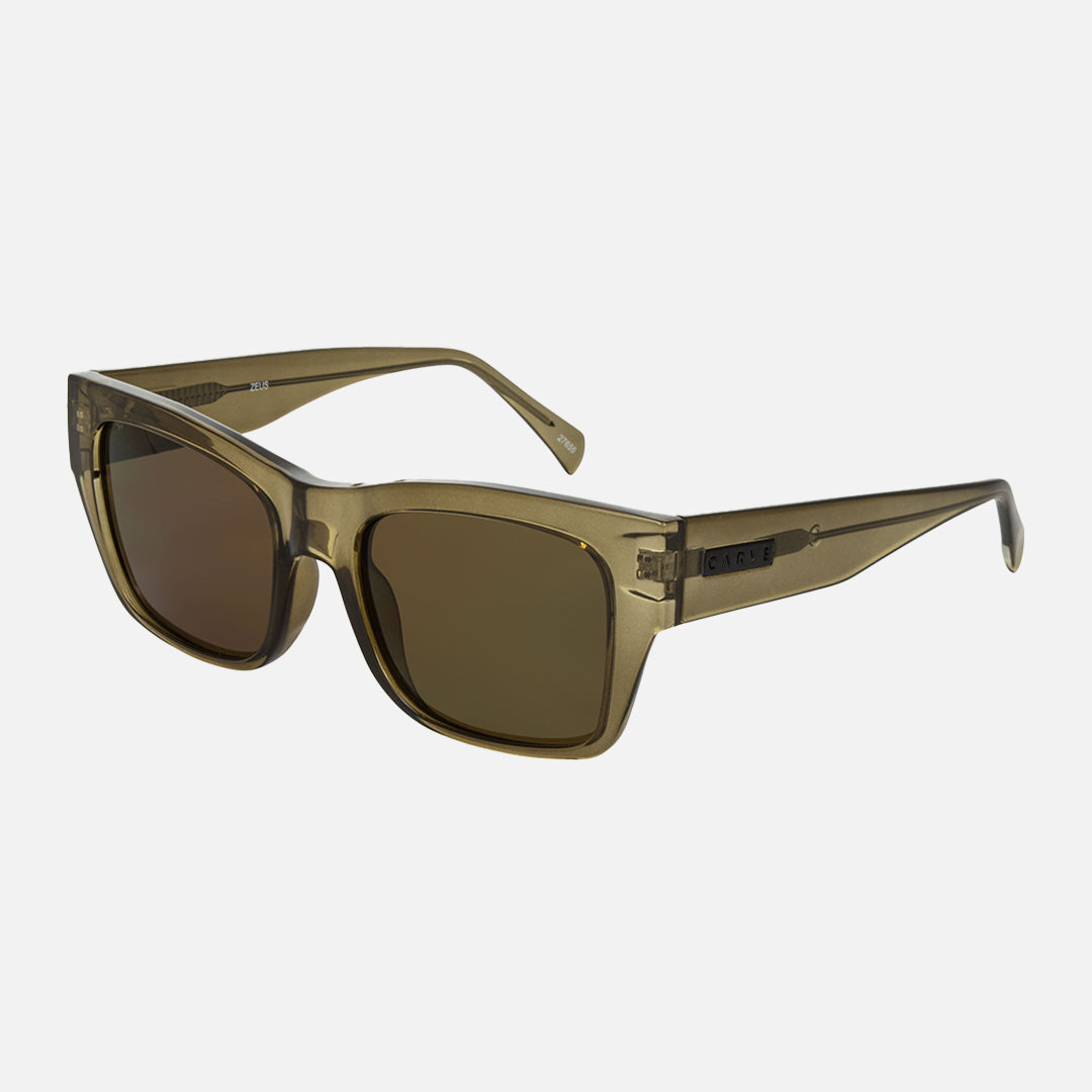 Carve Zeus Gloss Crystal Olive Leaf Frame With Brown Lens