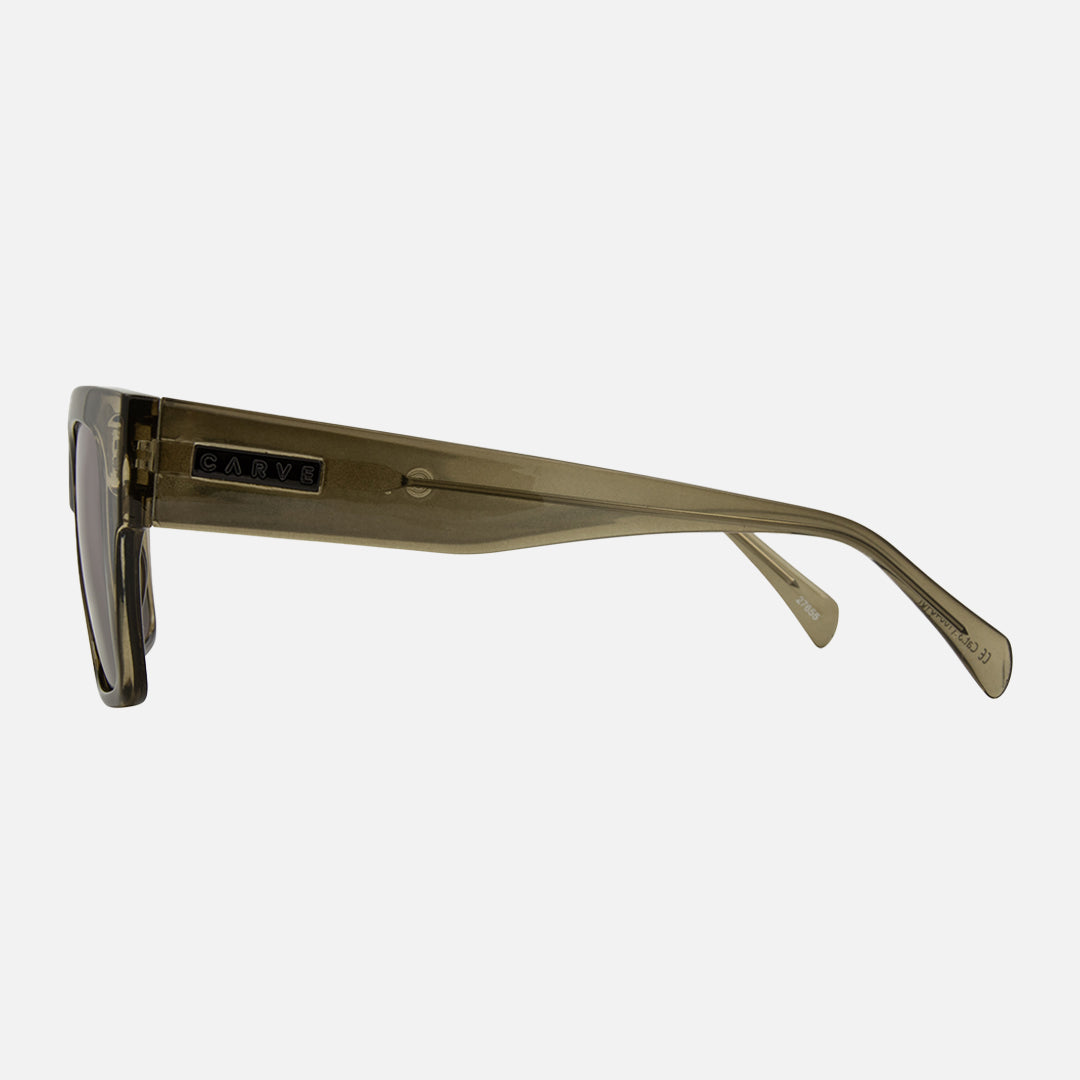Carve Zeus Gloss Crystal Olive Leaf Frame With Brown Lens