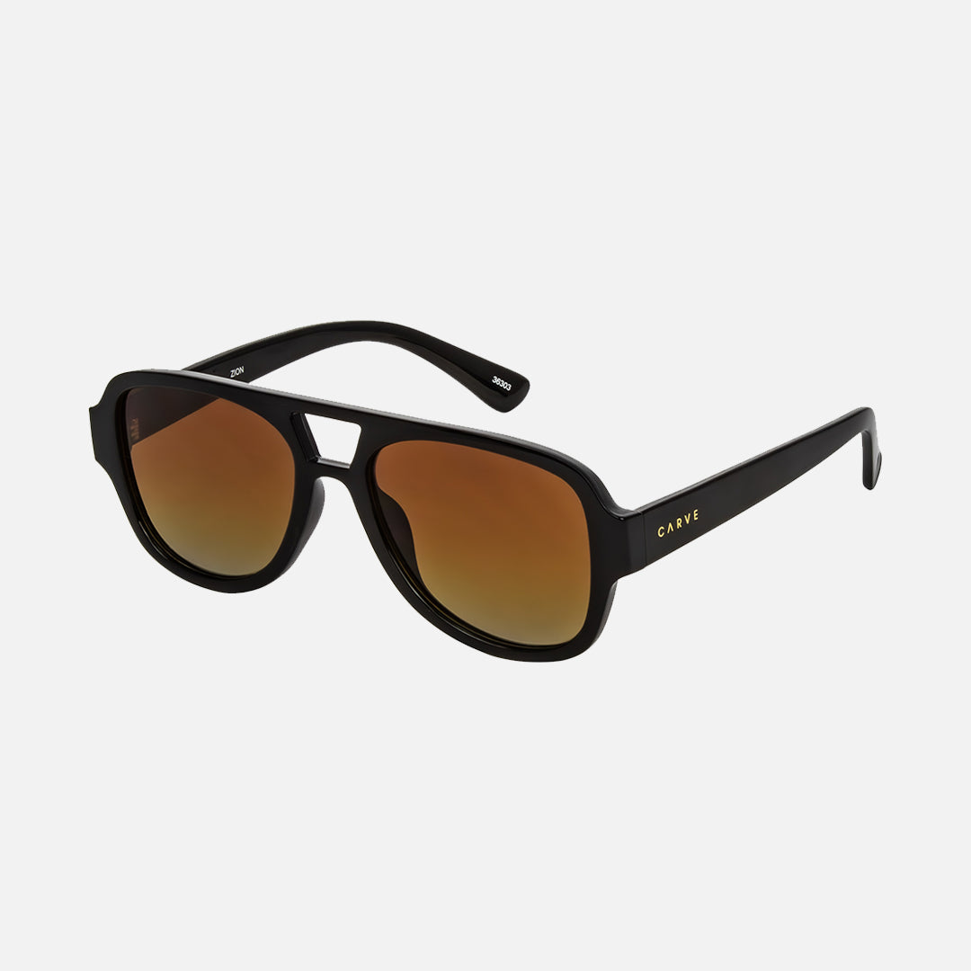 Carve Zion Gloss Black Frame With Orange Gradient Lens