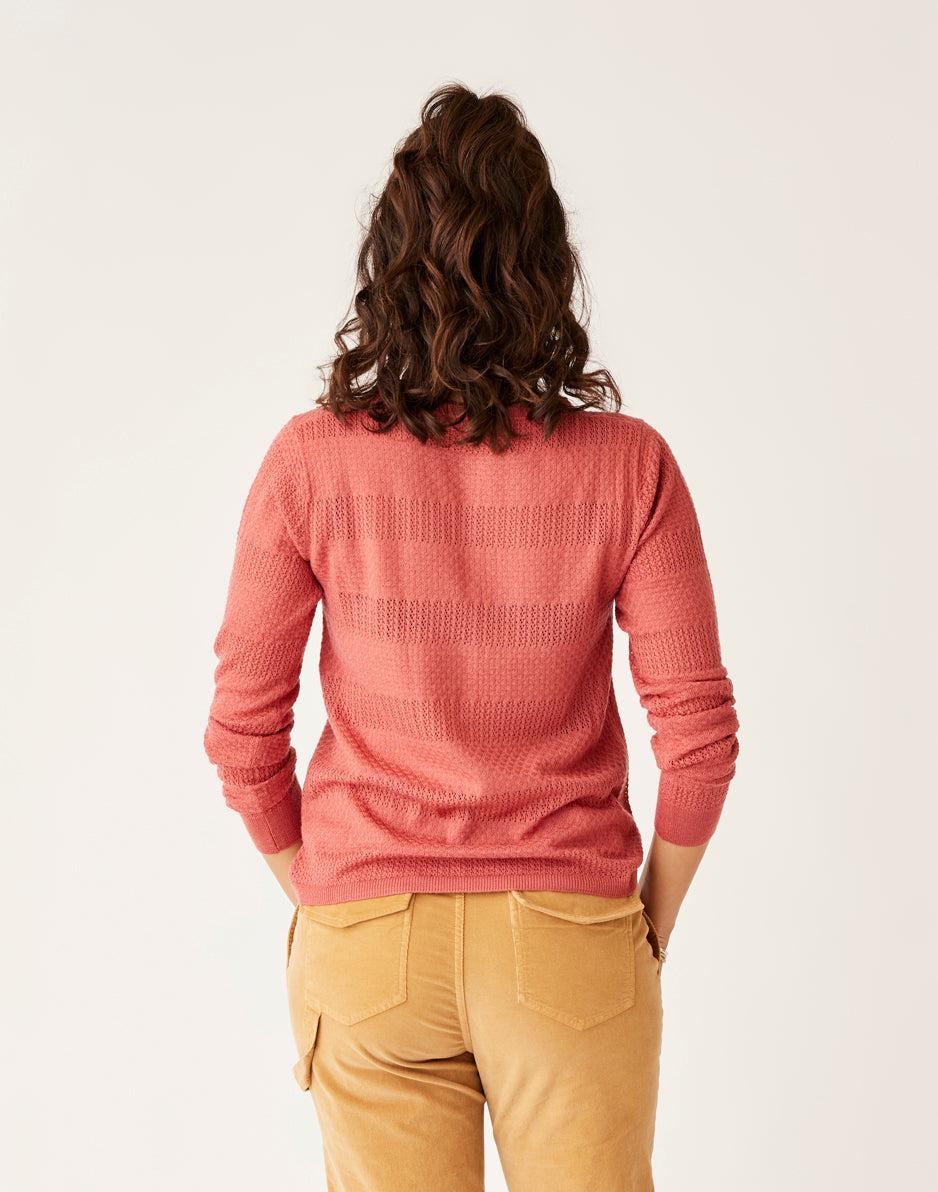 Carve Designs Amara Pointelle Sweater: Henna