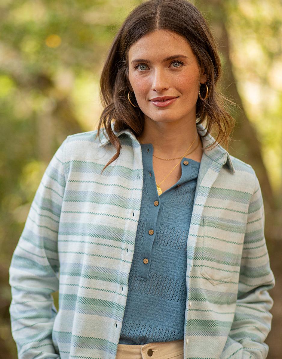 Carve Designs Amara Pointelle Sweater: Storm