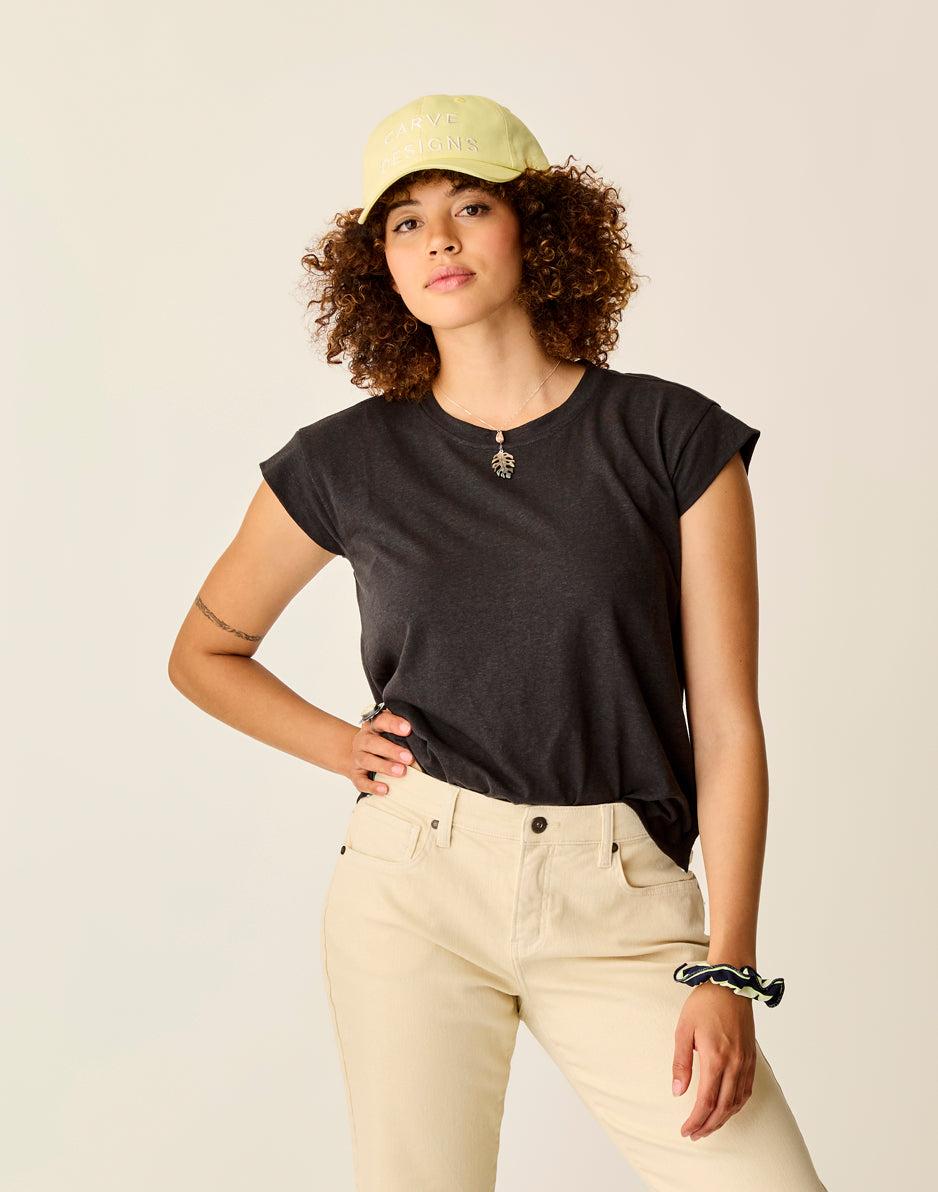 carve designs Astrid Hemp Tee: Black