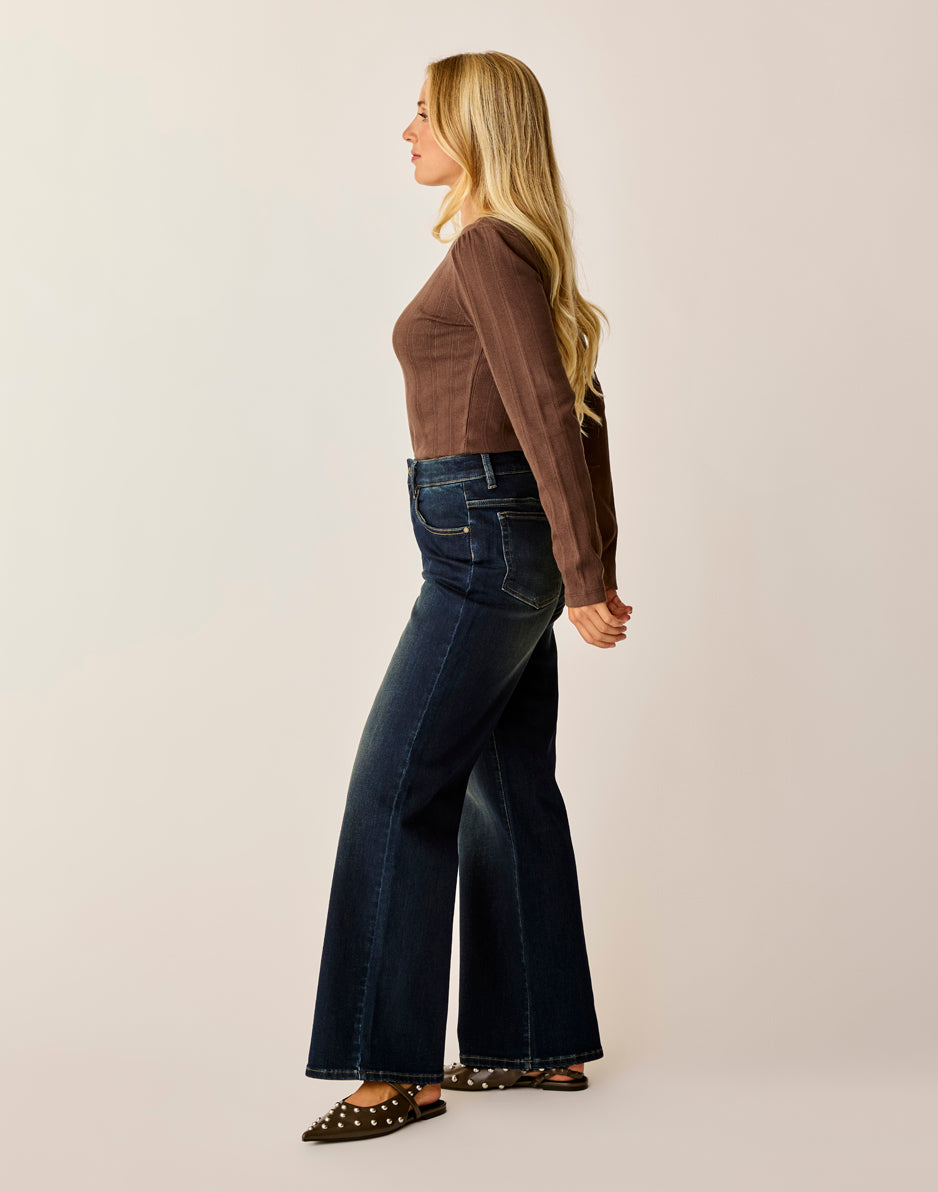 Carve Designs Audrey Wide Leg: Dark Rinse