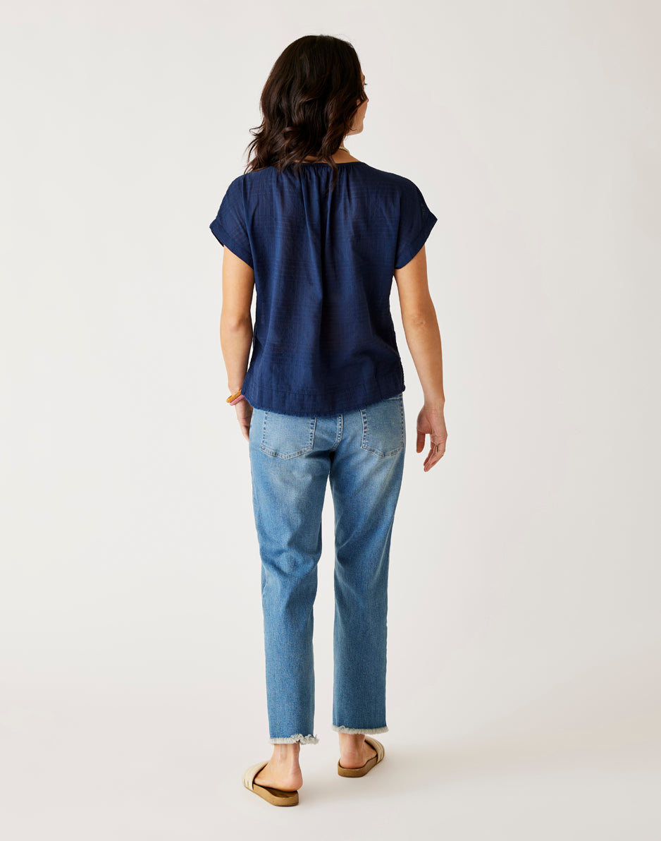 Carve Designs Austin Crop Jean: Blue Tide