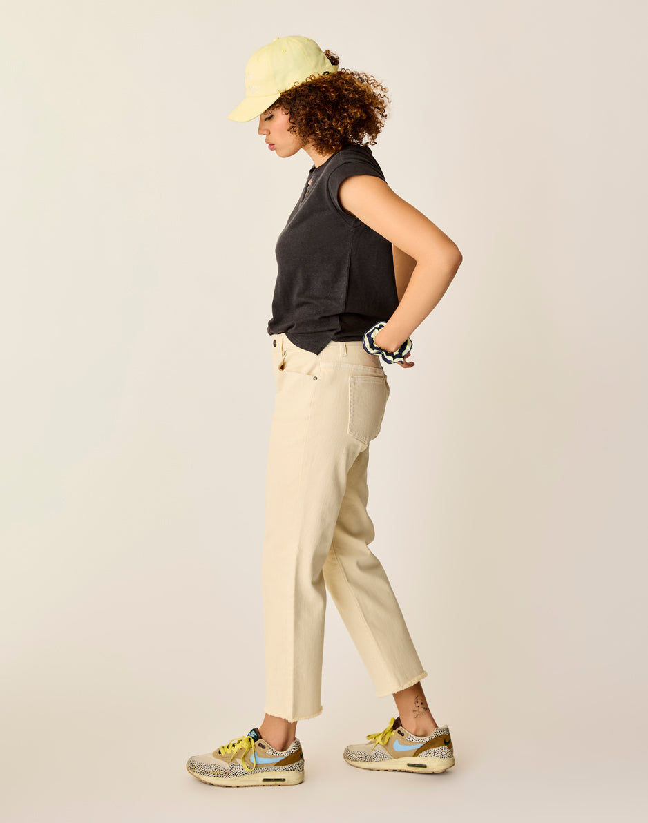 Carve Designs Austin Crop Jean: Ecru