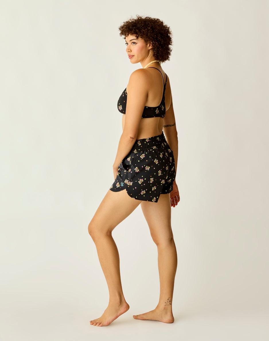 Carve Designs Bali Short: Black Floret
