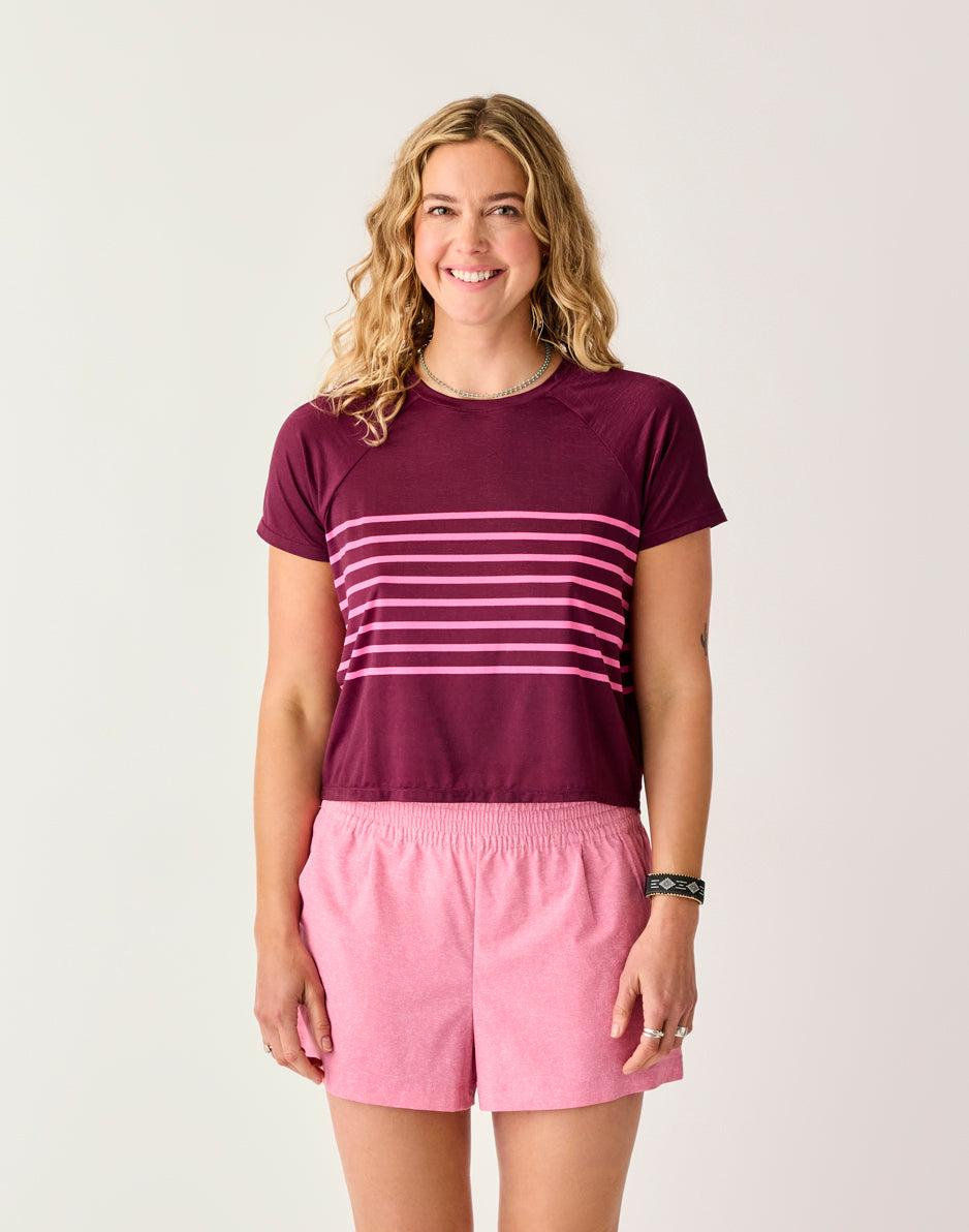 carve designs Banzai Top: Hot Pink Stripe