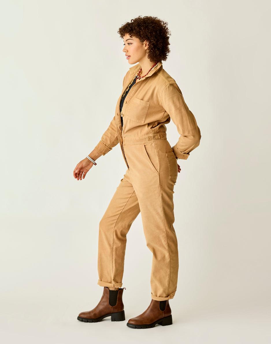 Carve Designs Bedford Jumpsuit: Camel