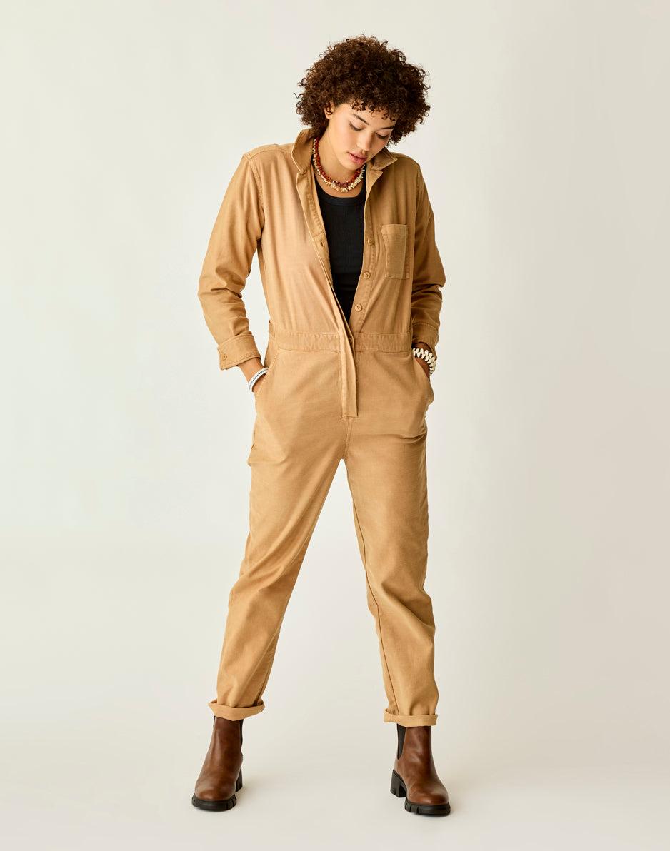 carve designs Bedford Jumpsuit: Camel