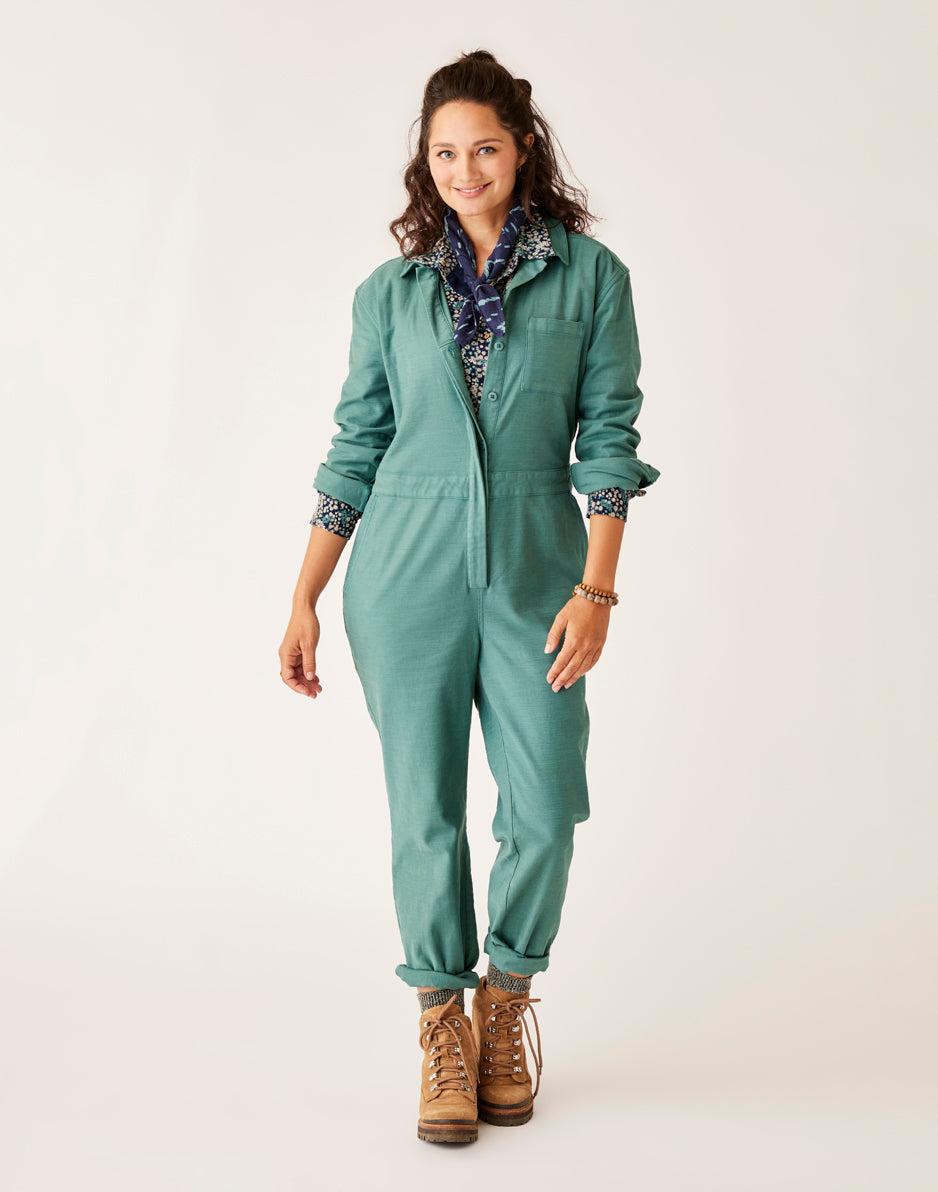Carve Designs Bedford Jumpsuit: Forest