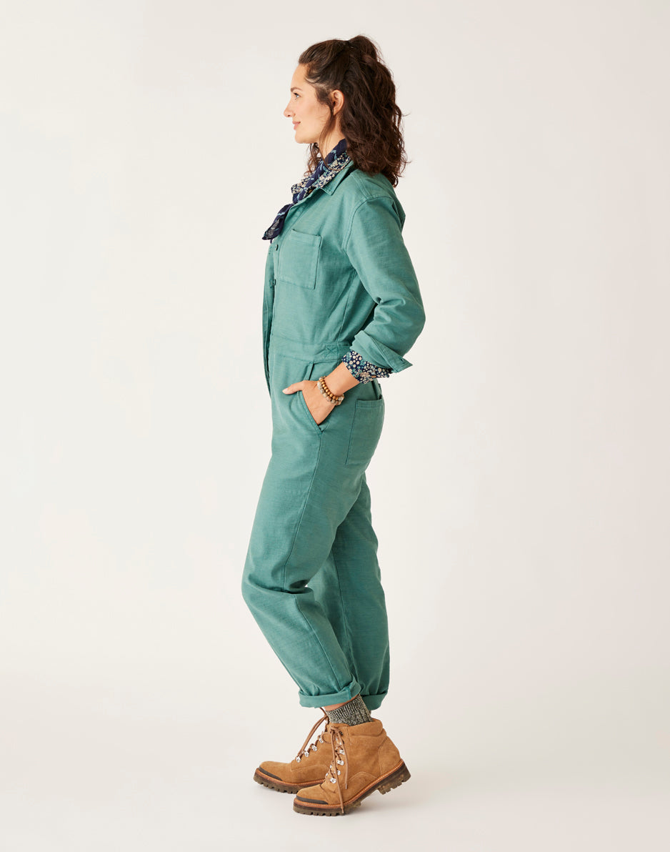 Carve Designs Bedford Jumpsuit: Forest