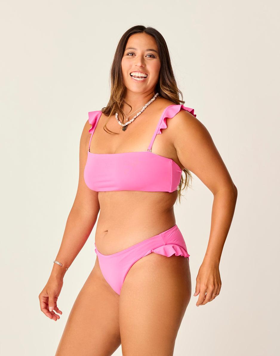 Carve Designs Bev Ruffle Bottom: Hot Pink