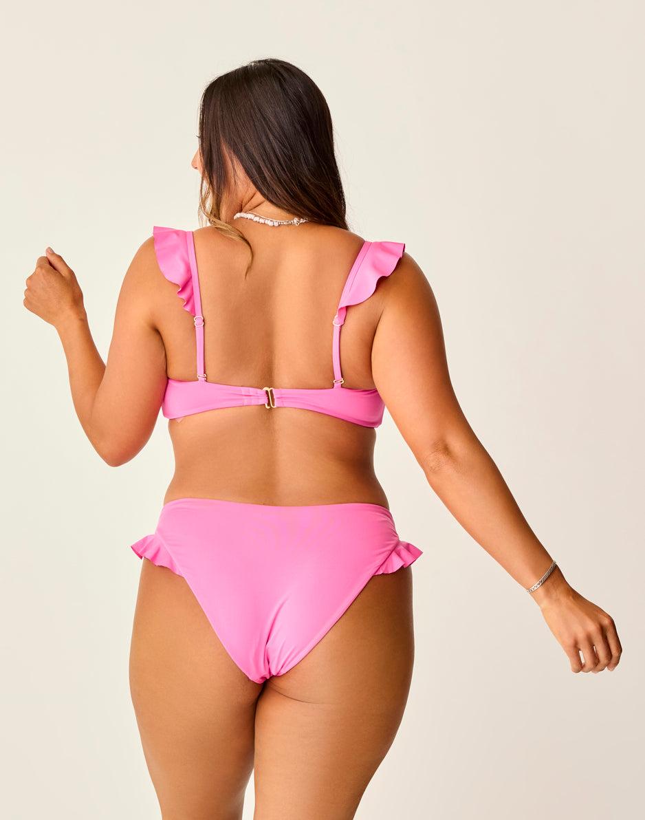 Carve Designs Bev Ruffle Bottom: Hot Pink