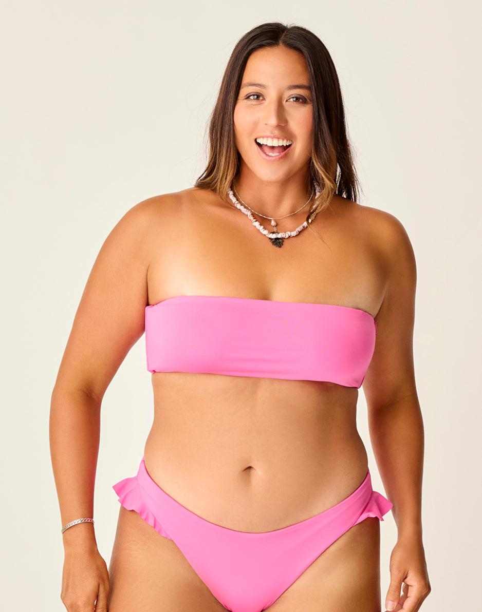 Carve Designs Bev Ruffle Top: Hot Pink