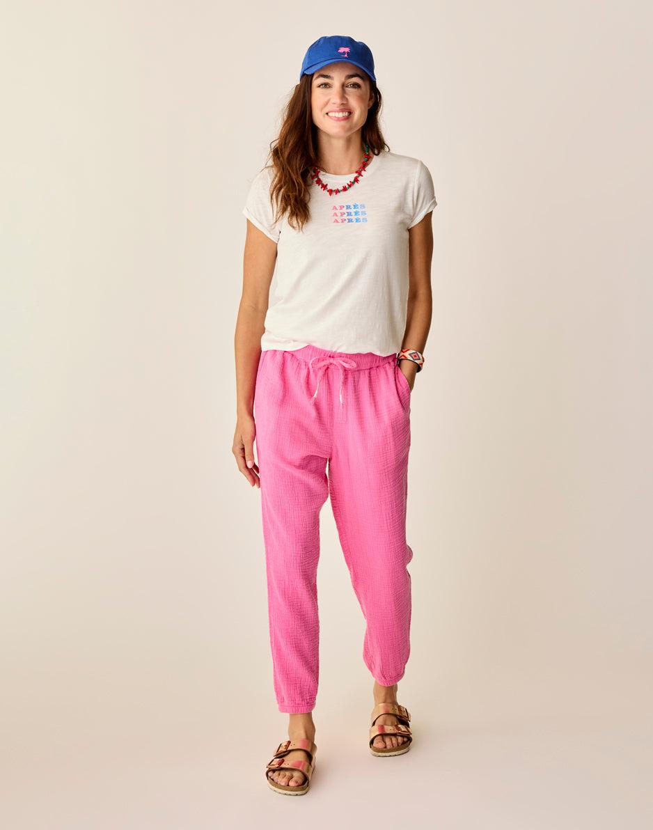 Carve Designs Calista Gauze Pant: Hot Pink