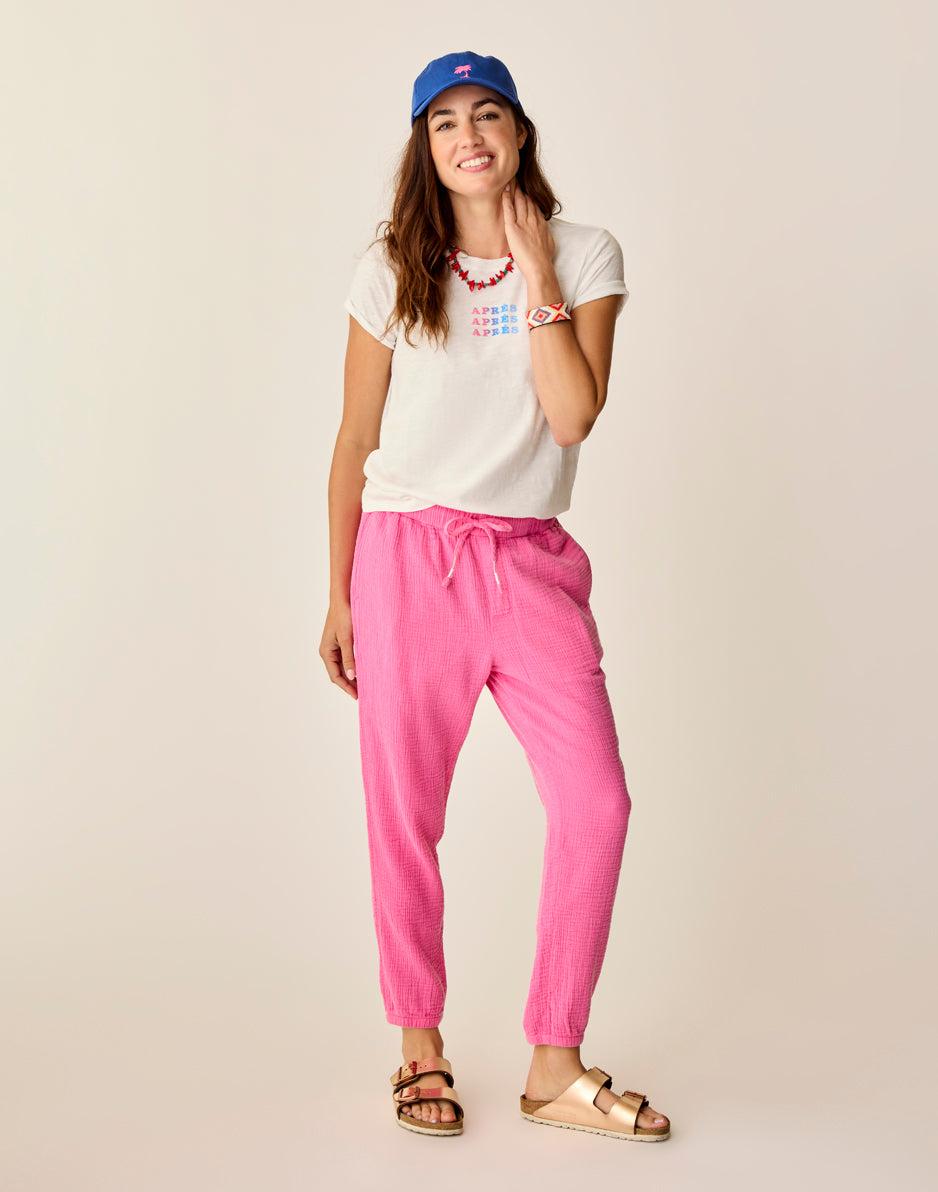 carve designs Calista Gauze Pant: Hot Pink