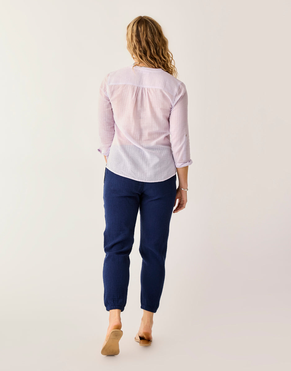 Carve Designs Calista Gauze Pant: Navy