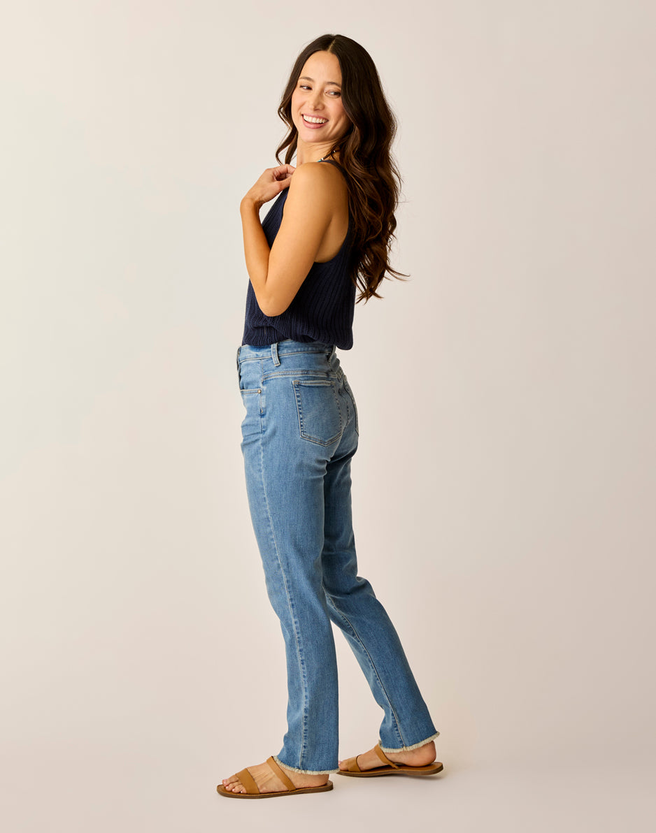 Carve Designs Carson Hi Rise Jean: Blue Tide