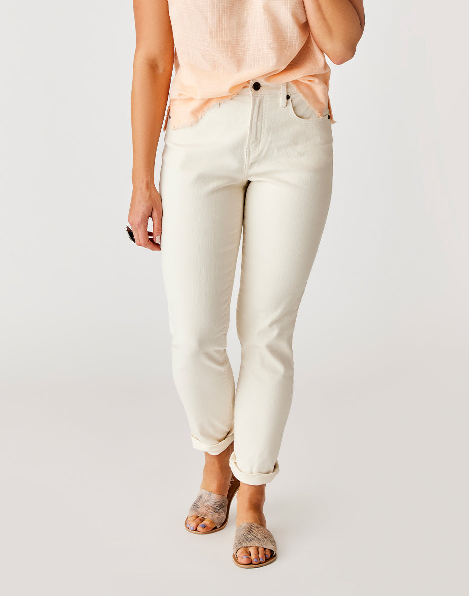 Carve Designs Carson Hi Rise Jean: Ecru