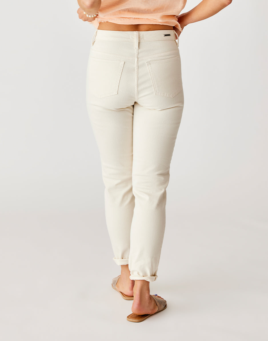 Carve Designs Carson Hi Rise Jean: Ecru