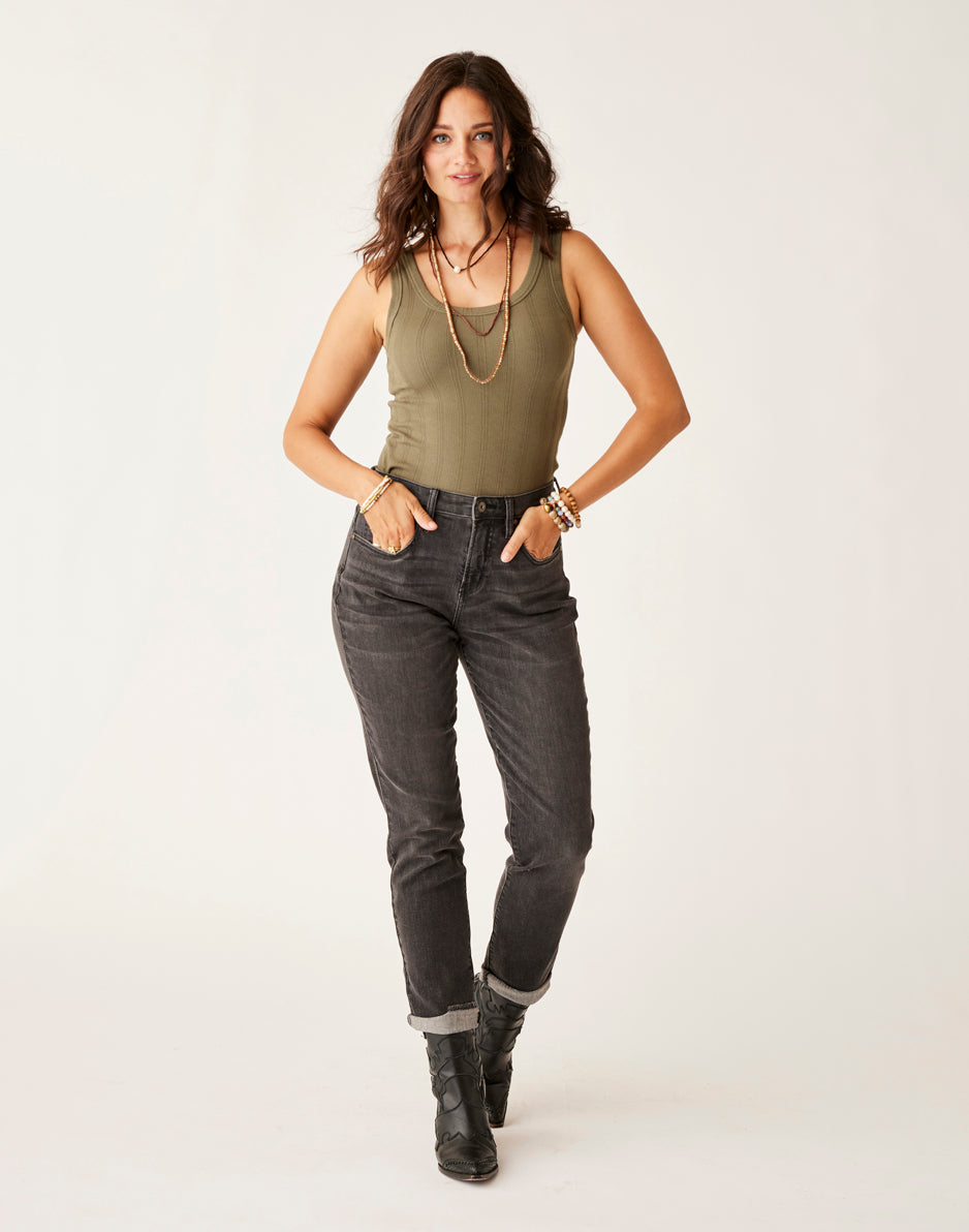 carve designs Carson Hi Rise Jean: Washed Black