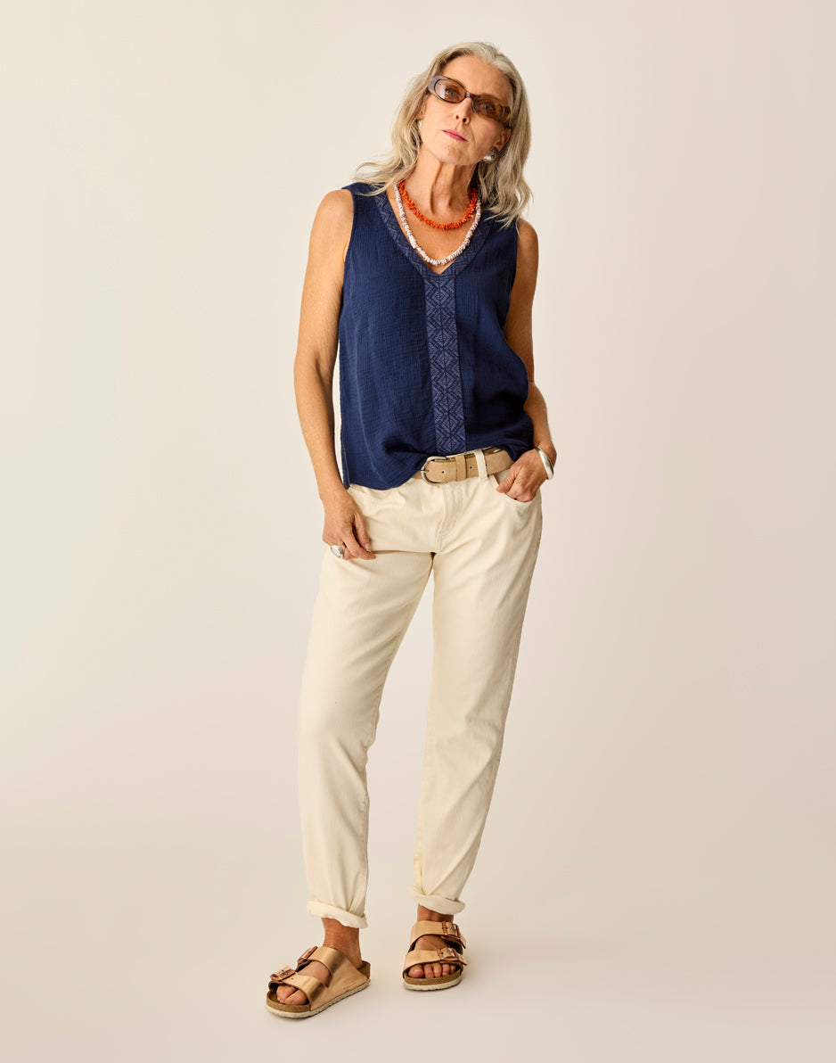 Carve Designs Carson Jean: Ecru