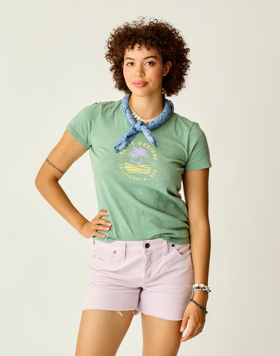 carve designs Cassidy Graphic Tee: Haze Palm