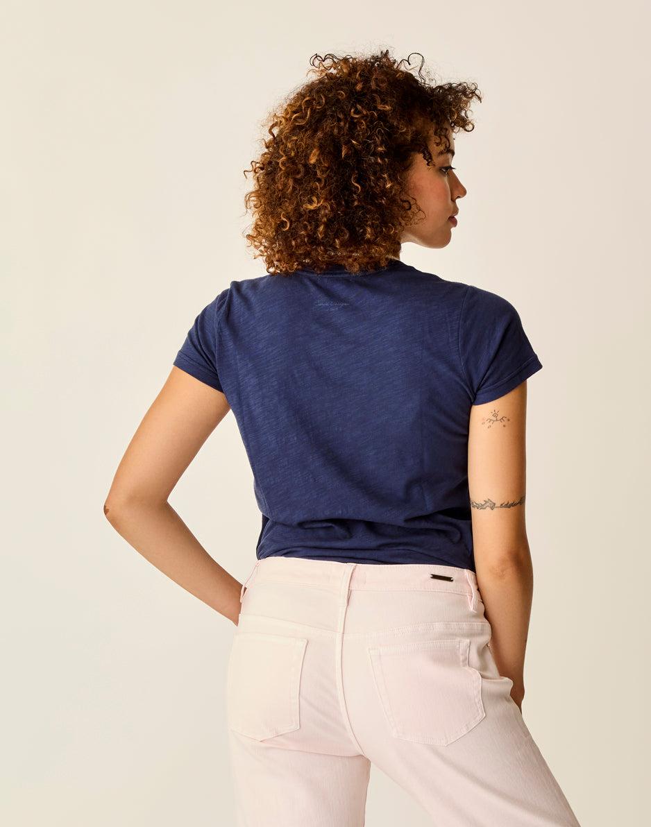 Carve Designs Cassidy Graphic Tee: Navy Apres