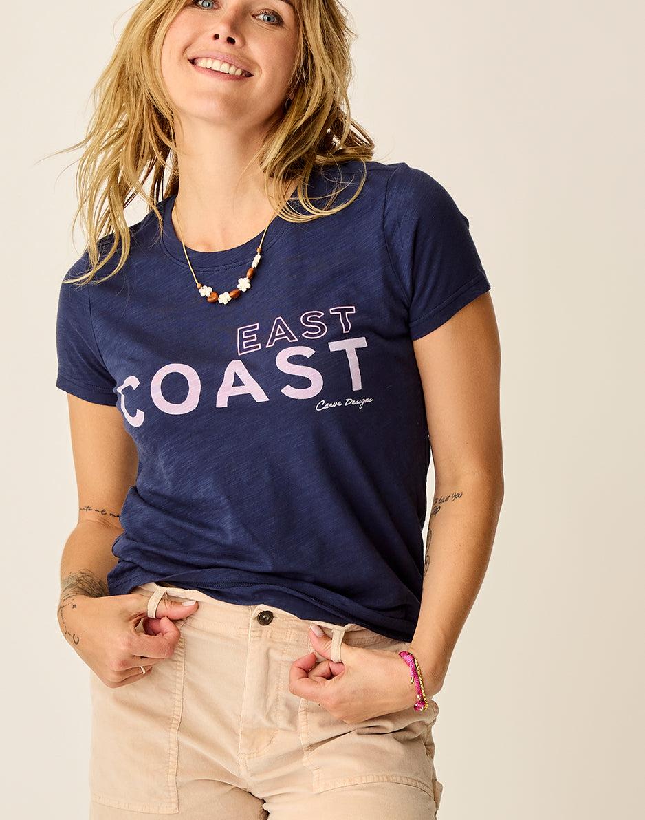 carve designs Cassidy Graphic Tee: Navy East