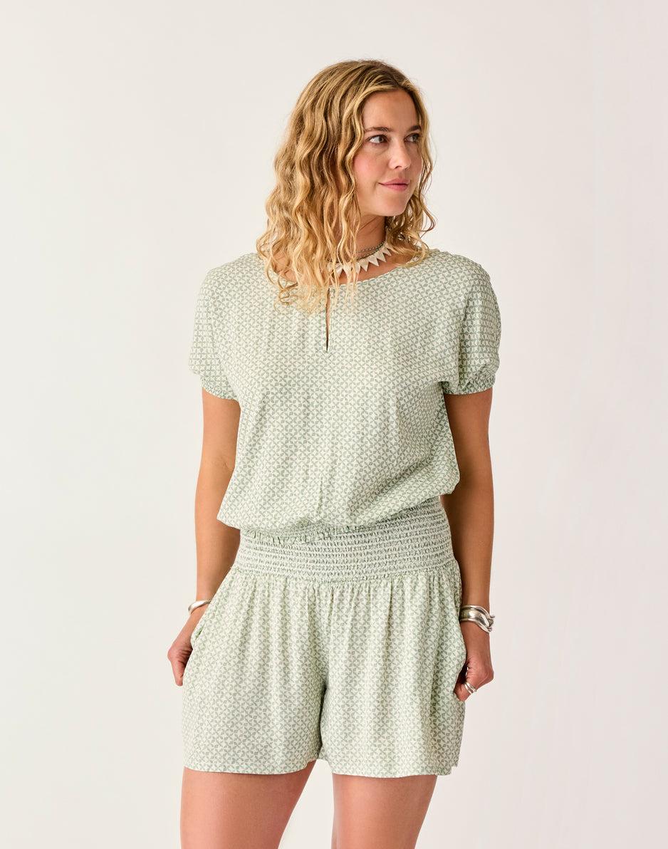 Carve Designs Celeste Top: Dk. Haze Geo