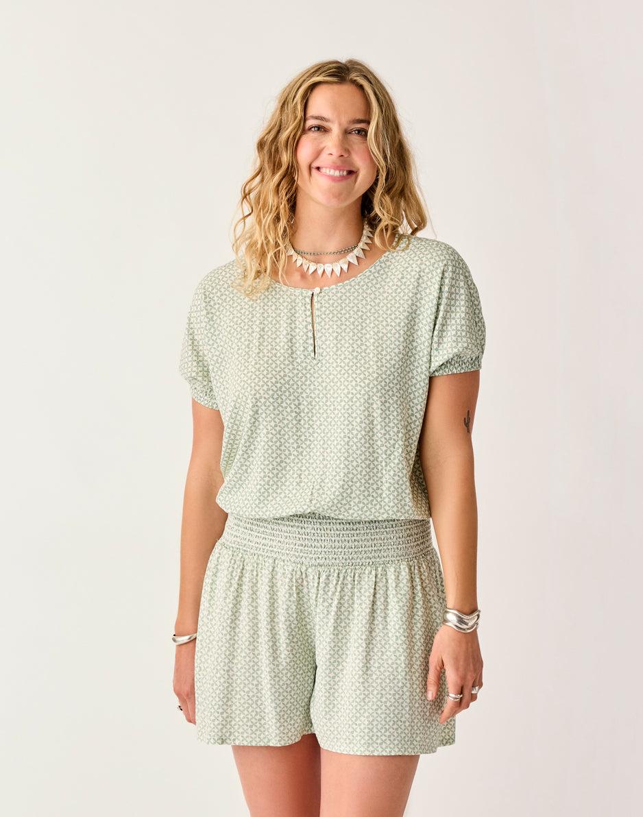 carve designs Celeste Top: Dk. Haze Geo