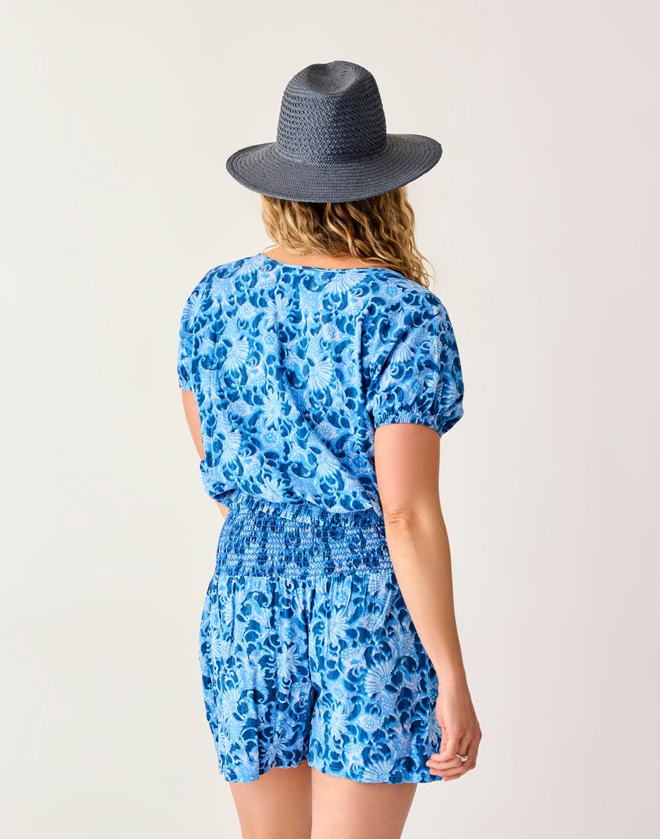 Carve Designs Celeste Top: Navy Floral