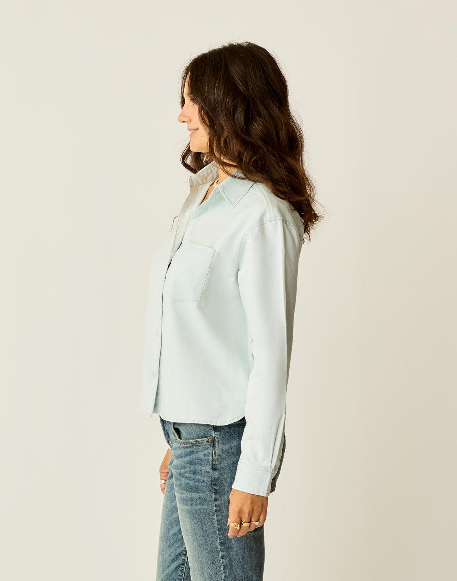 Carve Designs Claire Twill Shirt: Light Indigo