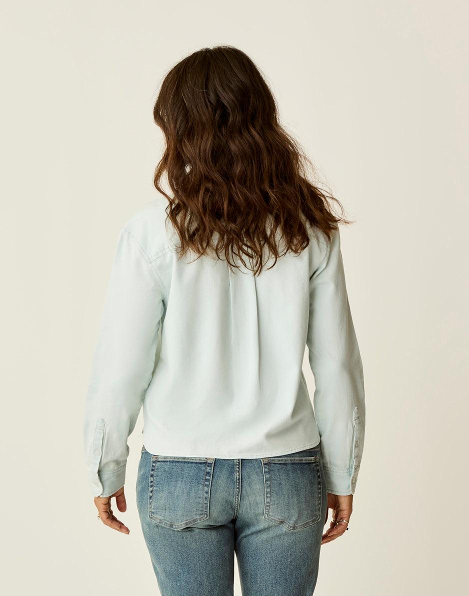 Carve Designs Claire Twill Shirt: Light Indigo