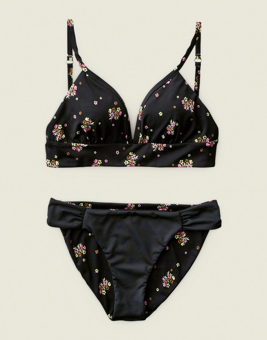 Carve Designs Dahlia Top: Black Floret