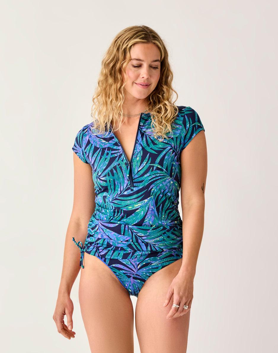 carve designs Dawson Rashguard: Blue Oasis