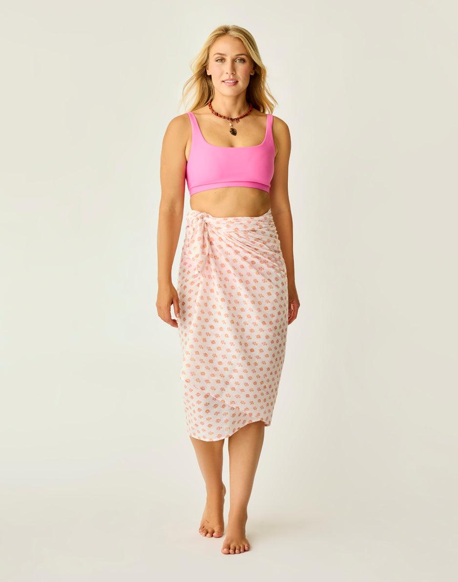 carve designs Dylan Gauze Sarong: Pink Batik