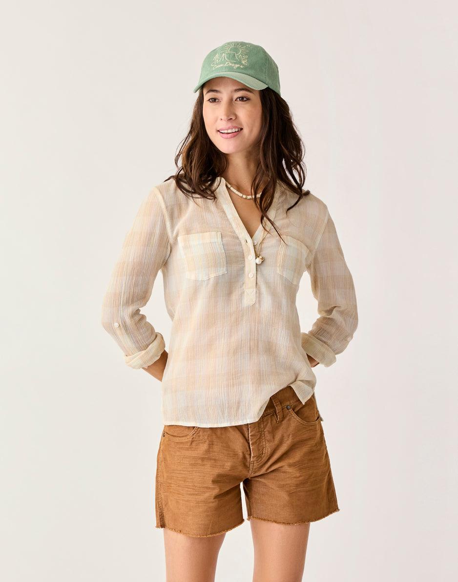 carve designs Dylan Gauze Shirt: Multiplaid