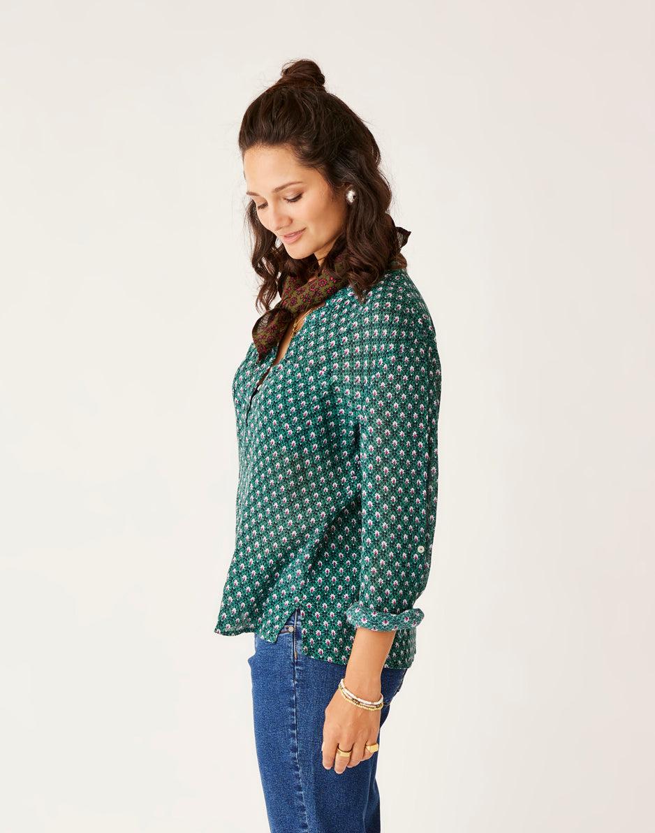 Carve Designs Dylan Gauze Shirt: Sanganeri