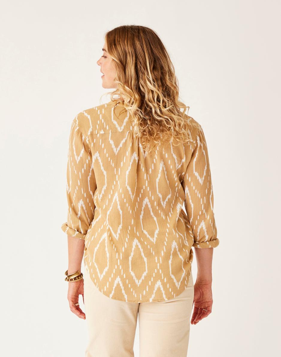 Carve Designs Dylan Gauze Tunic: Camel Diamond